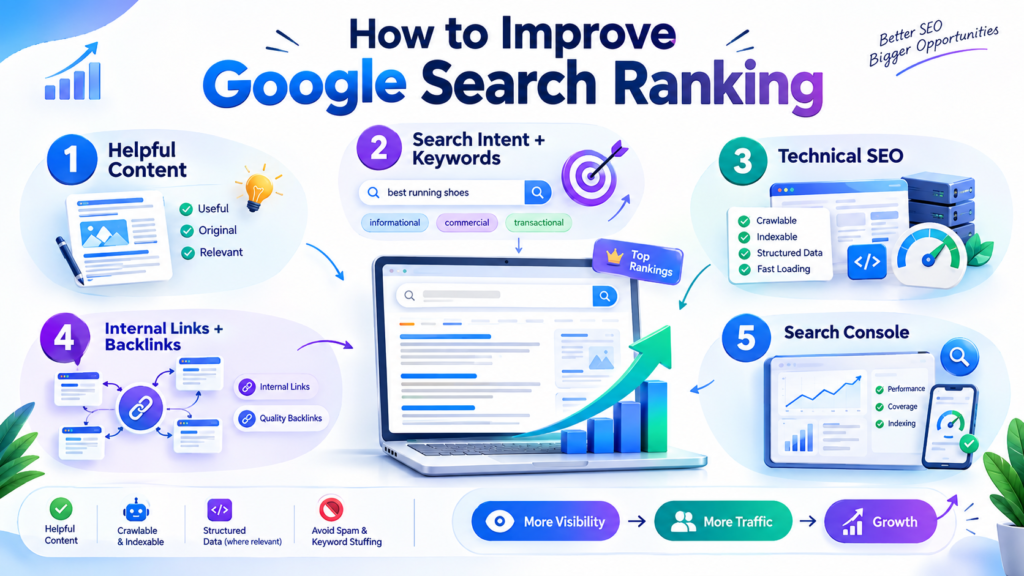 How to improve Google Search Ranking Infographics
